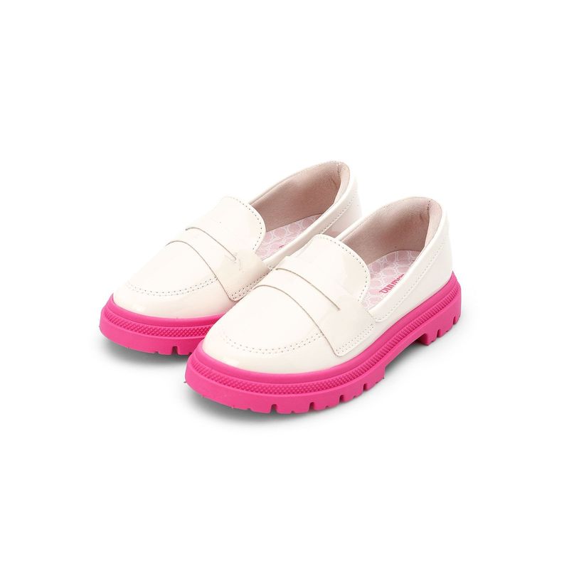 MOLEKINHA - Mocasín Chunky Marfil-Magenta Molekinha