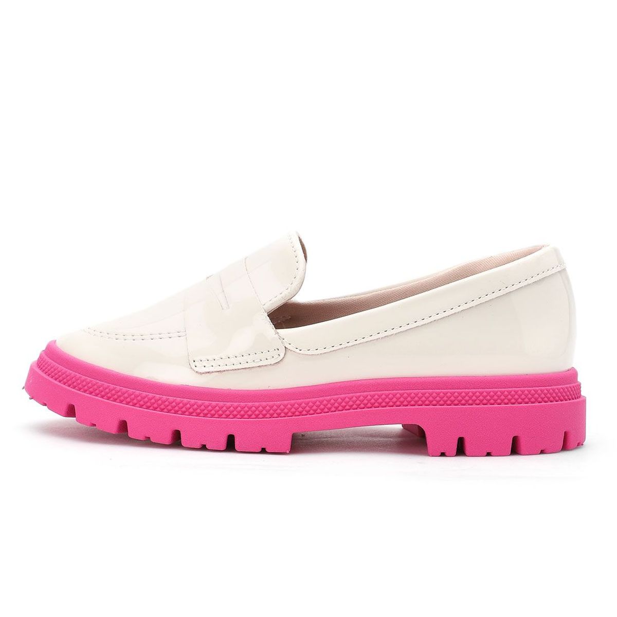 MOLEKINHA - Mocasín Chunky Marfil-Magenta Molekinha