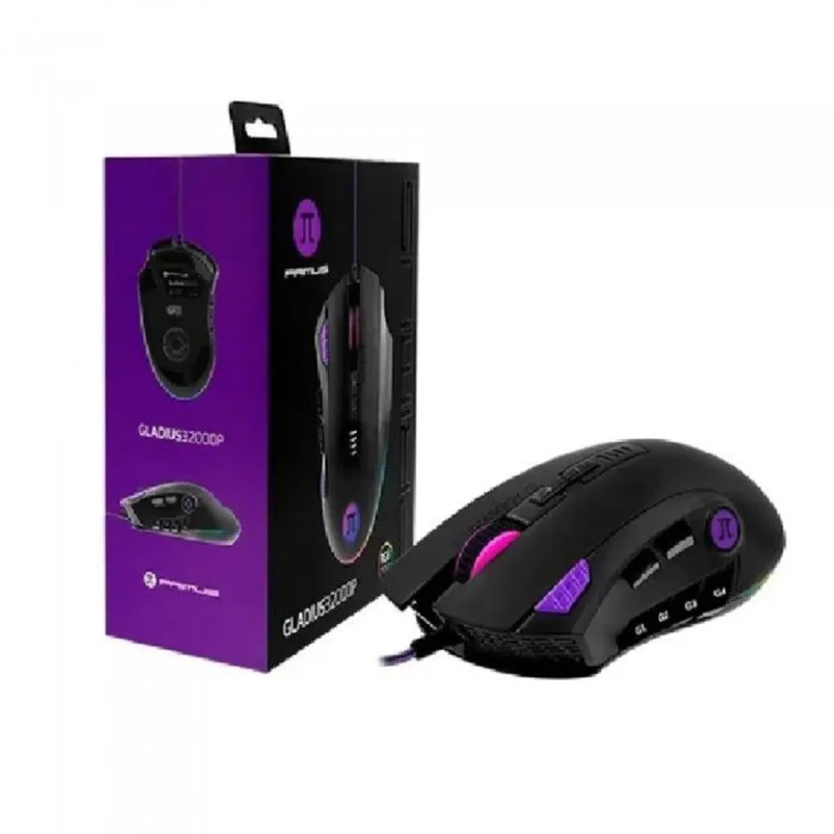 GENERICO - MOUSE GAMER PROFESIONAL PRIMUS 32000DPI 12 BOTONES RGB SOFTWARE