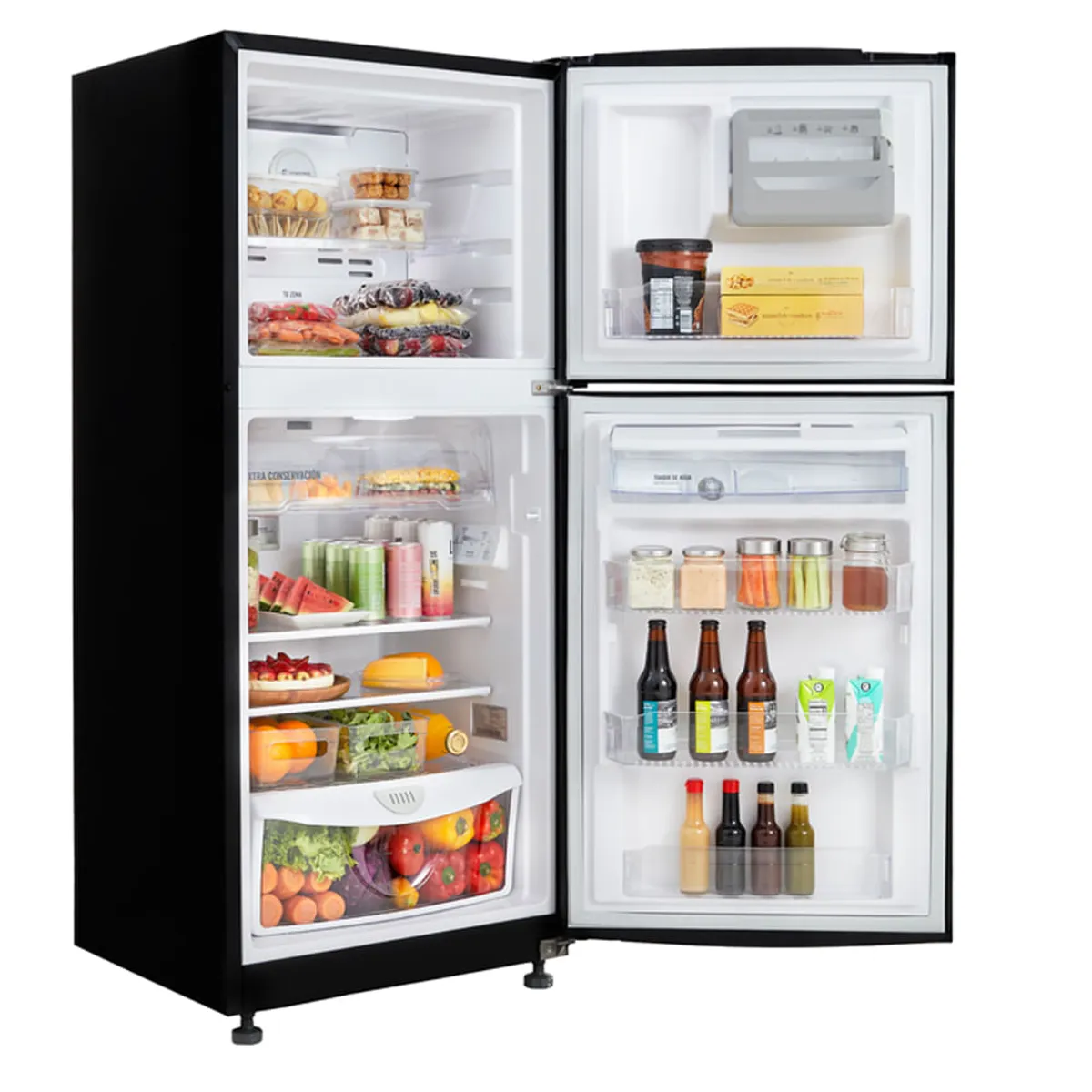 HACEB - Nevera Haceb No Frost 243 Litros - Manija Integrada - Negra.