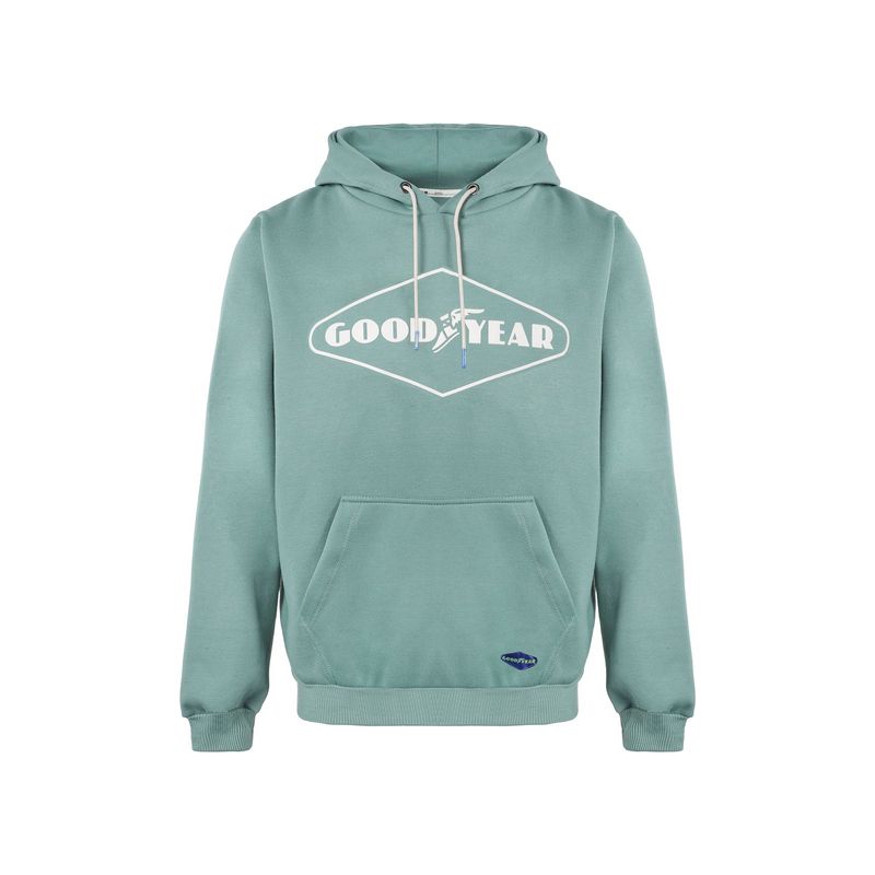 GOODYEAR - HOODIE VERDEBEIGE GOODYEAR MISISIPI-C