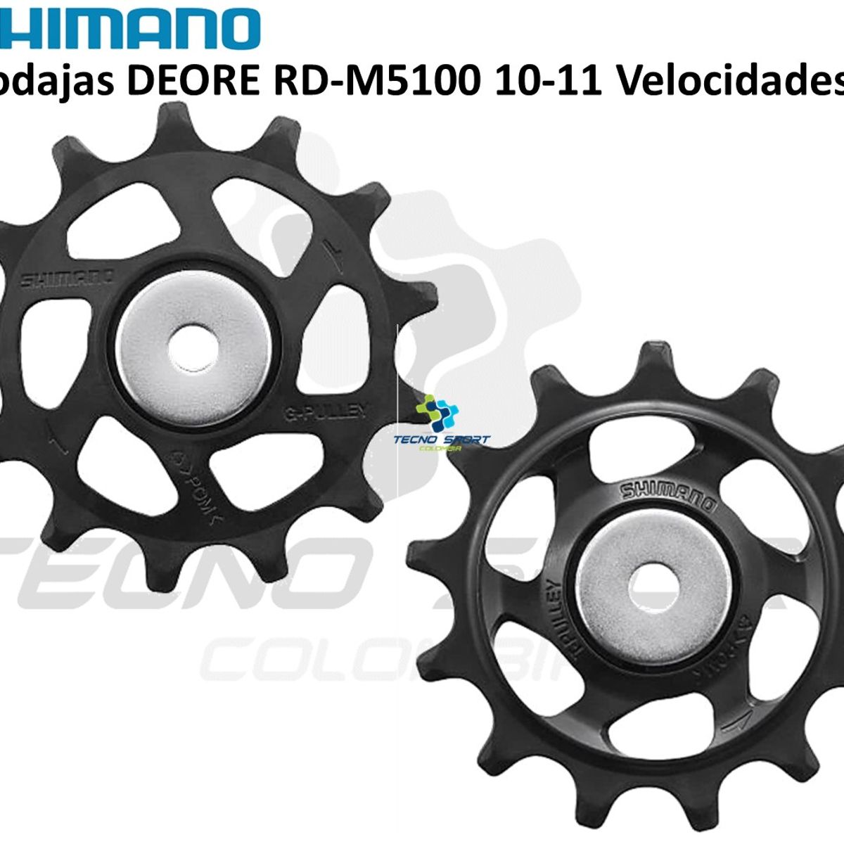 SHIMANO - Rodajas Tensor Shimano Deore Roldana M5100 Bicicleta Mtb