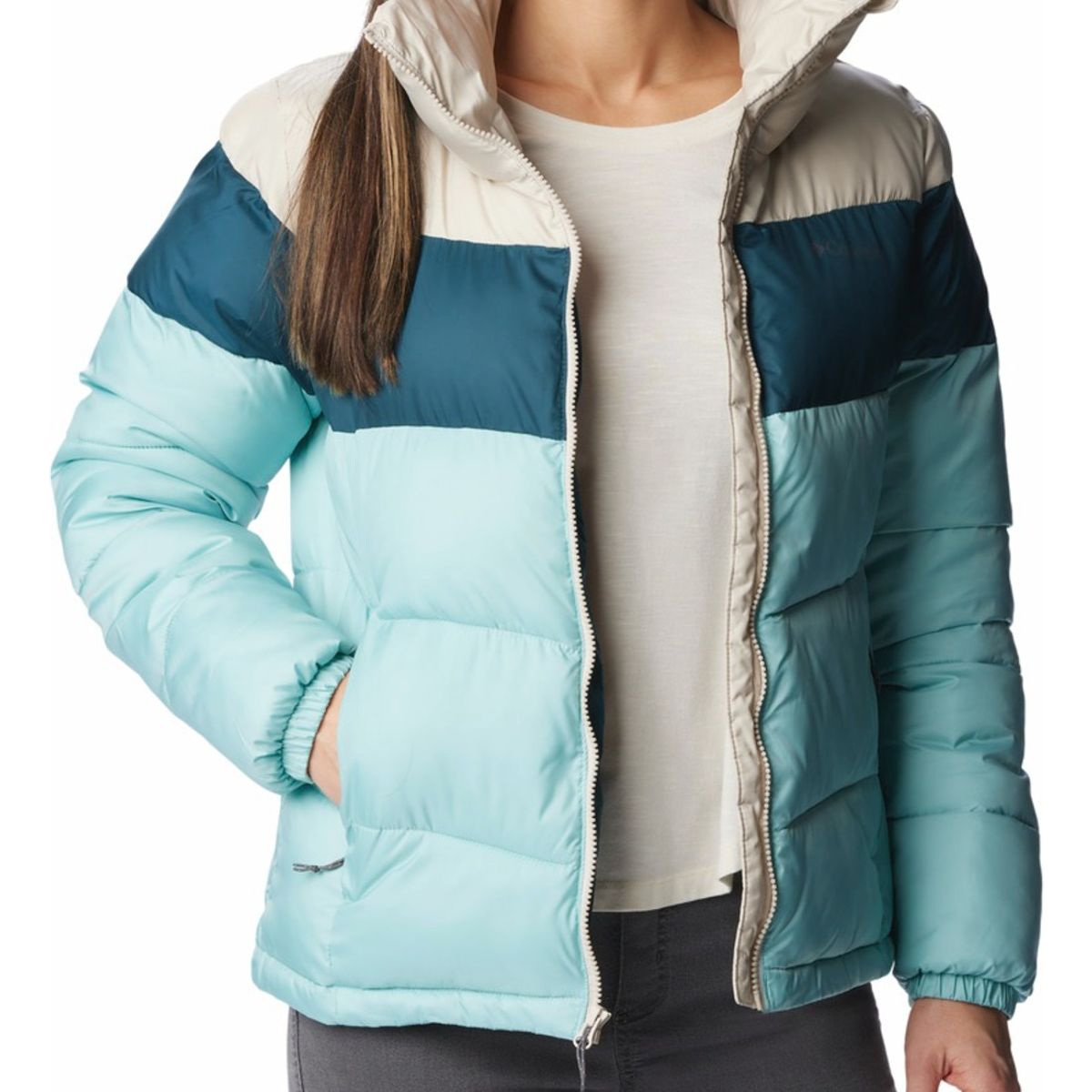 COLUMBIA - Chaquetas Puffect™ Color Blocked Jacket Mujer 1955101-6ED COLUMBIA