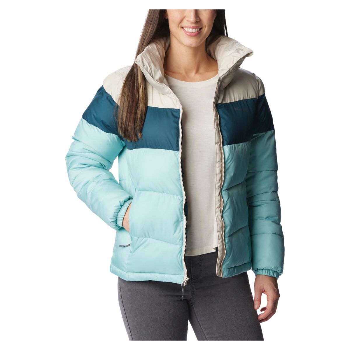 COLUMBIA - Chaquetas Puffect™ Color Blocked Jacket Mujer 1955101-6ED COLUMBIA