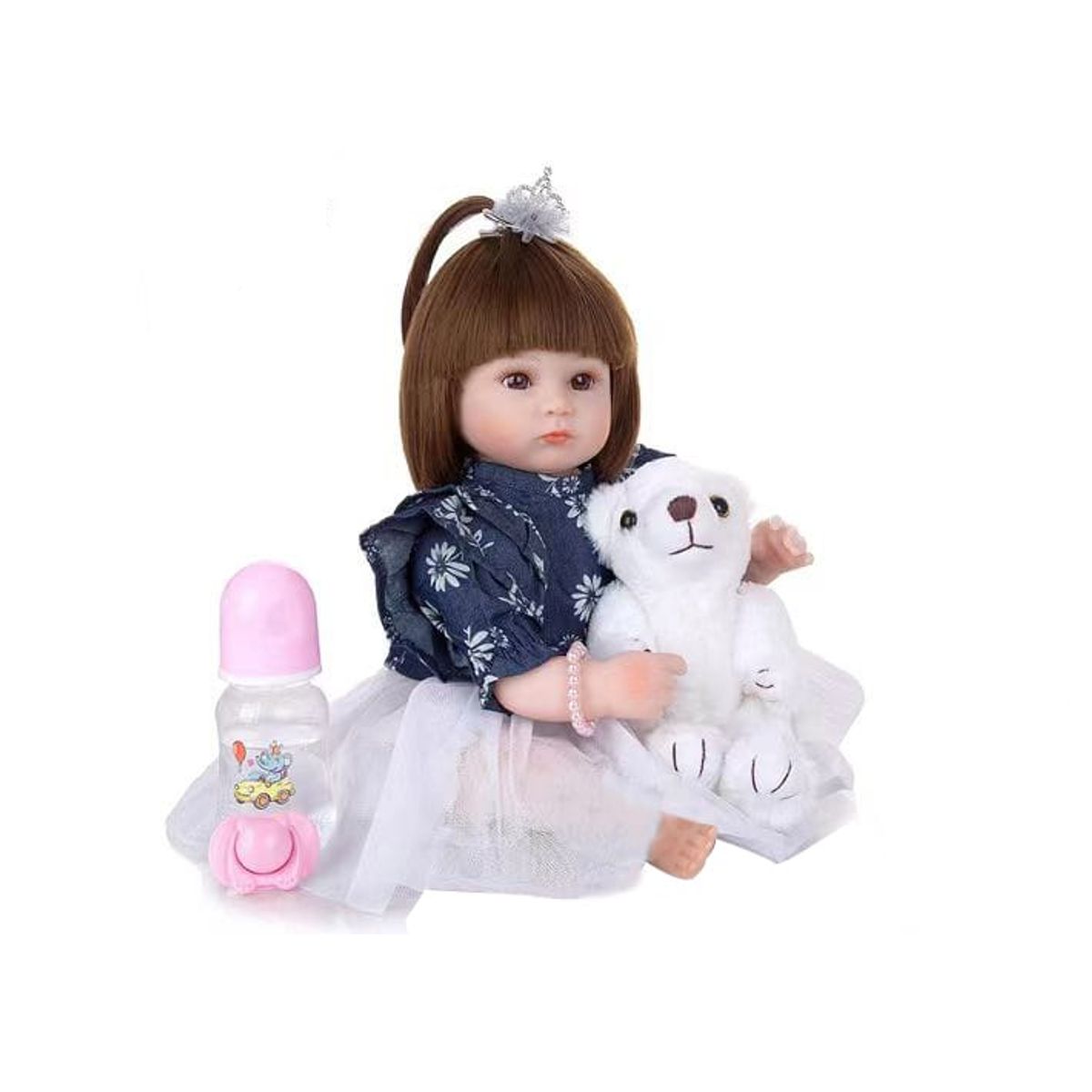 KIDSHOP - Bebe Aspecto Realista Función De Sonido 45 Cm Oso M-633