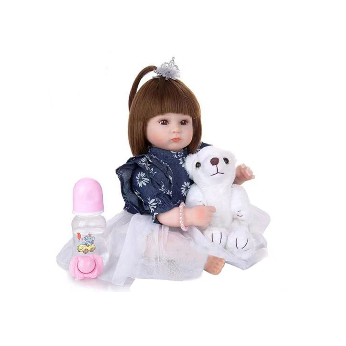 KIDSHOP - Bebe Aspecto Realista Función De Sonido 45 Cm Oso M-633