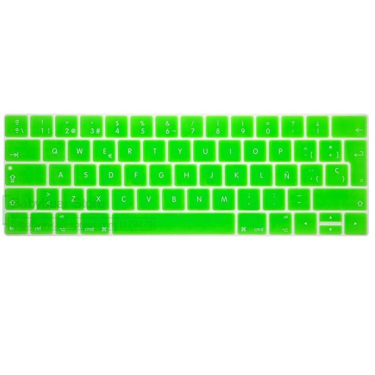 GENERICO - Carcasa + Protector Teclado Macbook Pro 13 Touchbar Antidesliz - Verde