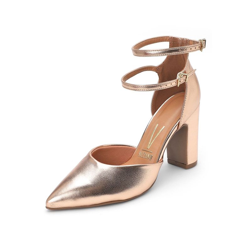 VIZZANO - Sandalia Tacón Oro Rosa Vizzano