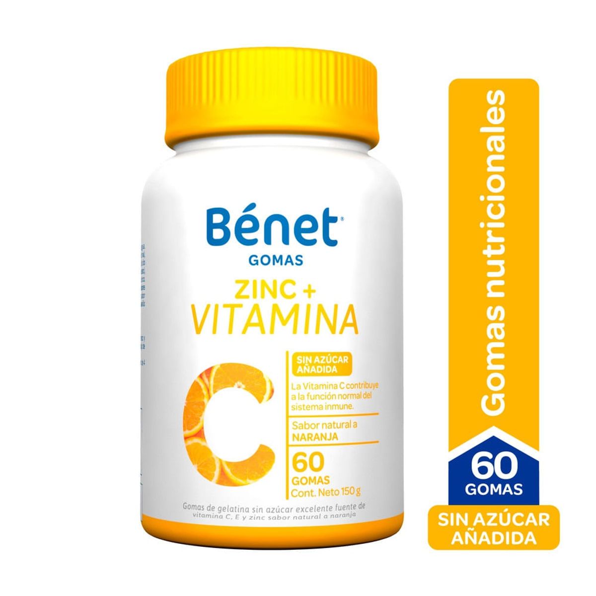 BENET - Gomas Benet Zinc + Vitamina C Sin Azucar X 60