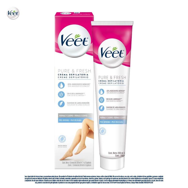 VEET - Crema Depilatoria Veet Pure Piel Sensible X 200ml