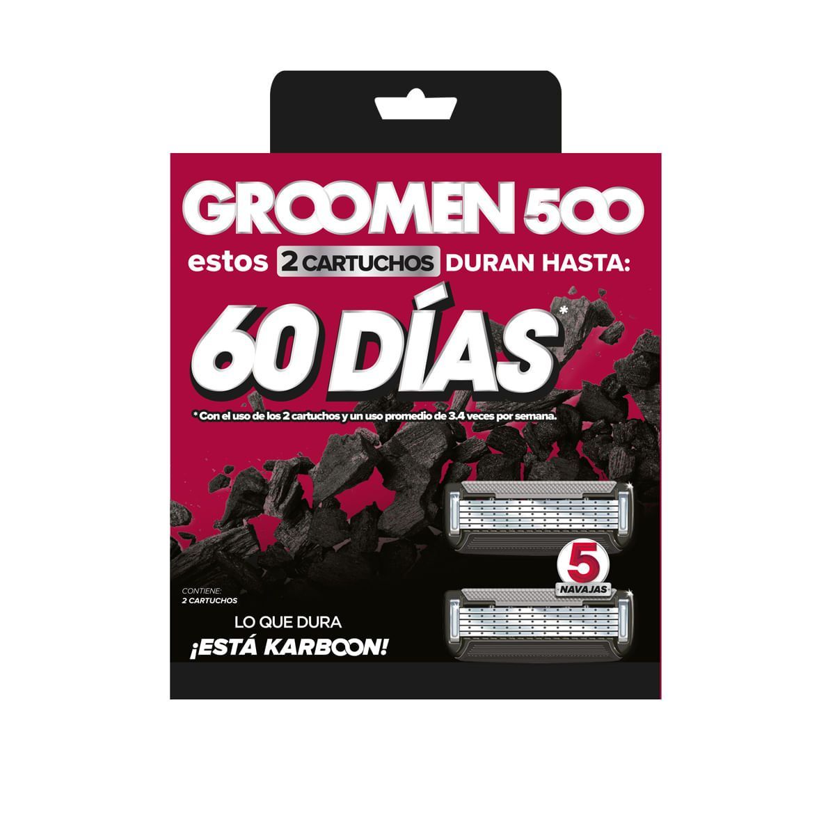 GROOMEN - Repuesto Maquina Afeitar Groomen 500 X 2 Repuestos