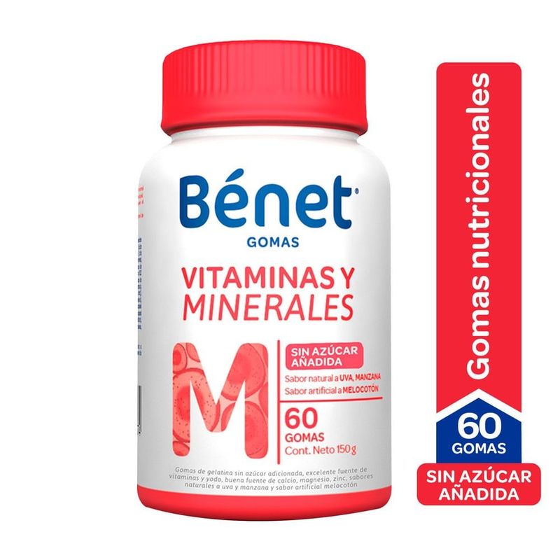 BENET - Gomas Benet Multivitaminico Sin Azucar X 60Und