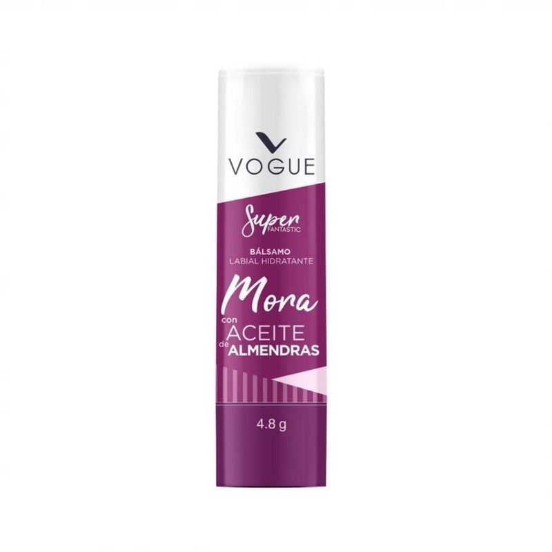 VOGUE - Balsamo Labial Hidratante Vogue Mora Aceite Almendras X 4.8G