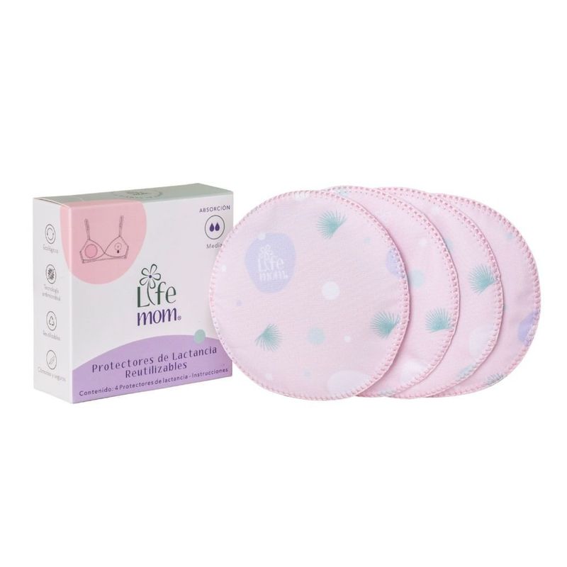 GENERICO - Protectores De Lactancia Lifemom Reutilizables X 4und