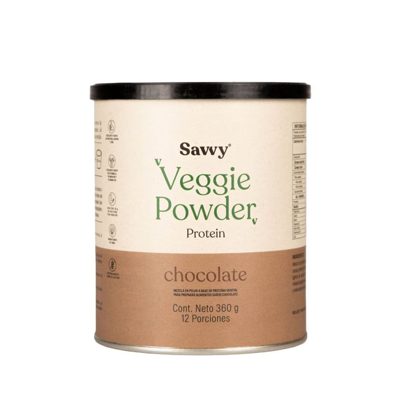SAVVY - Proteina Savvy Veggie Power Chocolate X 360g