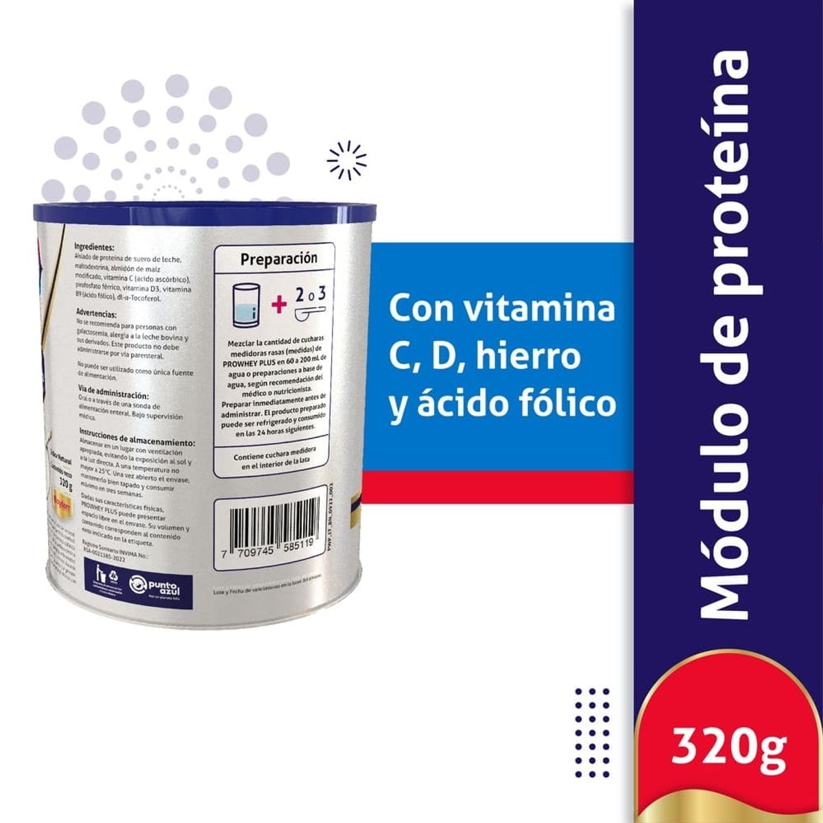 PROWHEY - Prowhey Plus Sabor Natural X 320g