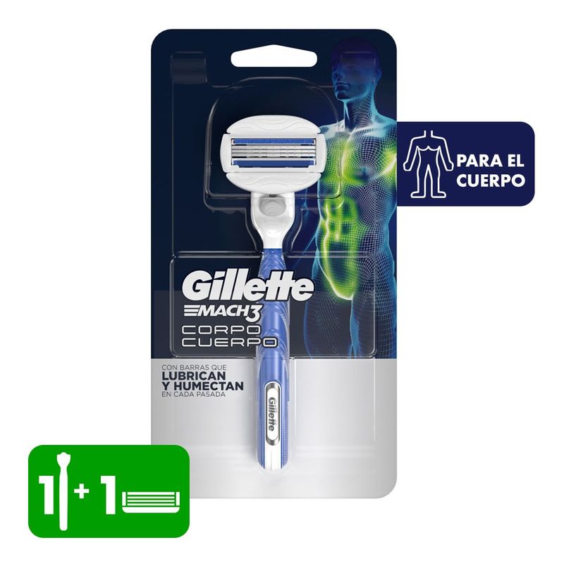 GILLETTE - Maquina Afeitar Gillette Mach 3 Cuerpo X 1Und