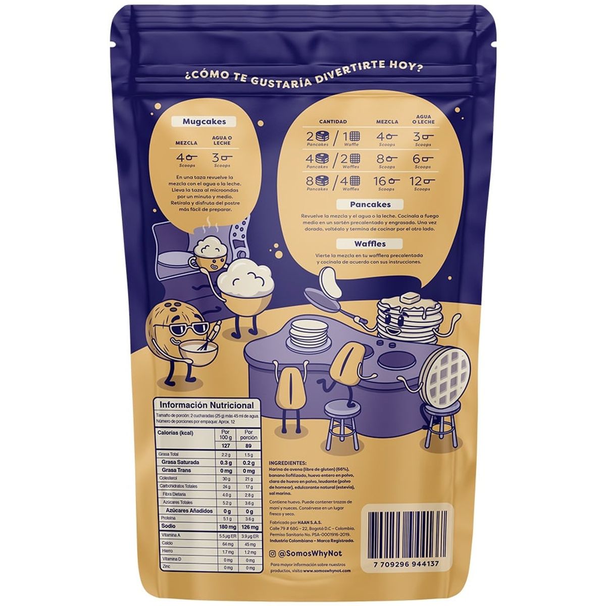 WHY NOT - Mezcla Pancakes & Waffles Why Not Sabor Banano X 300G