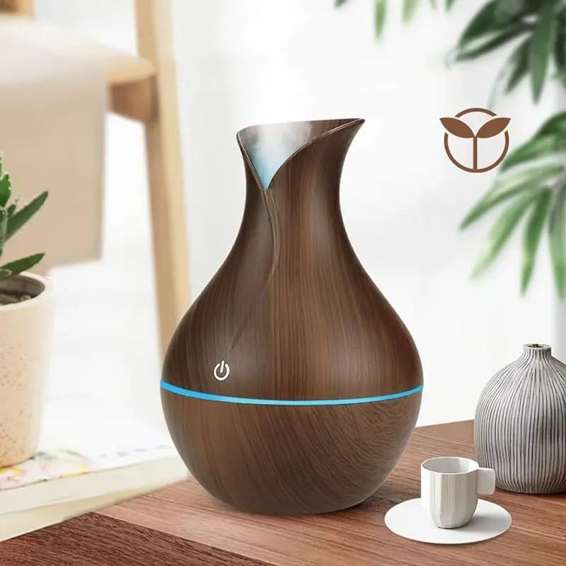 GENERICO - Humidificador Jarrón Led + Esencia Difusor De Aromas 7 Colores Hogar