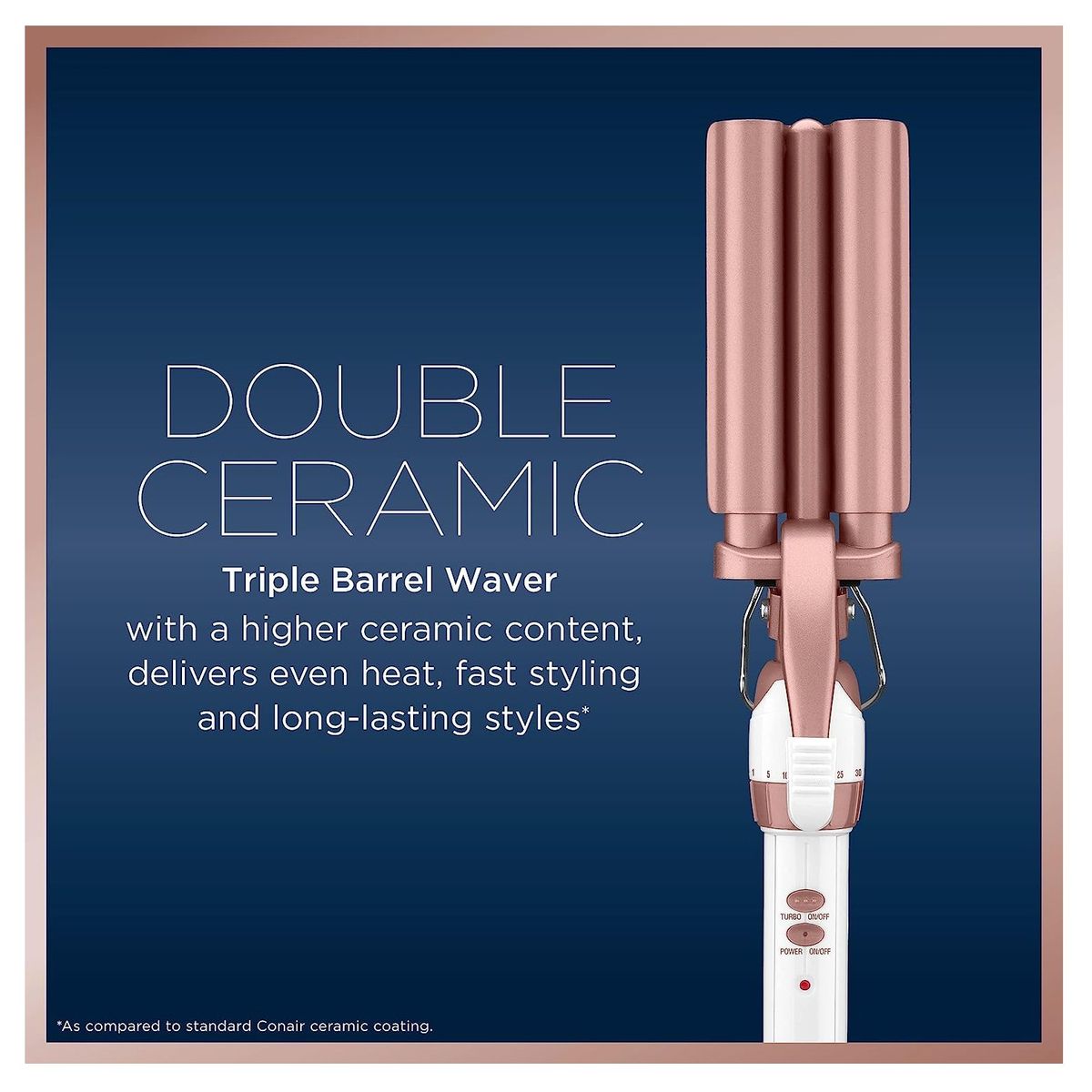 CONAIR - Pinza Rizadora Ondulador De Cabello Profesional Conair 3 cilindros 3/4