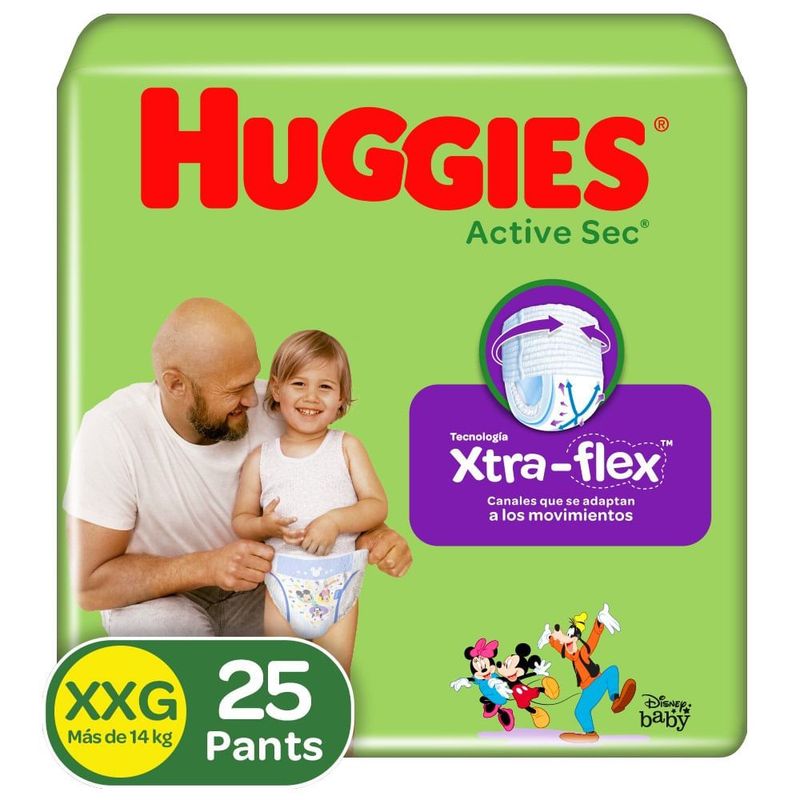 HUGGIES - Pañales Huggies Active Sec Pants Etapa 5/XXG X 25Und