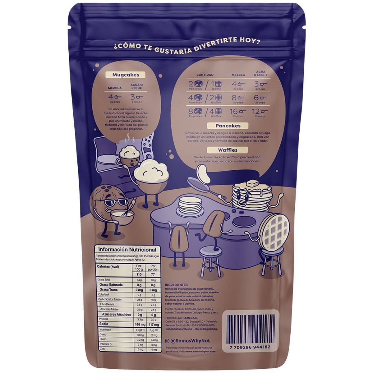 WHY NOT - Mezcla Pancakes & Waffles Why Not Sabor Brownie 300G