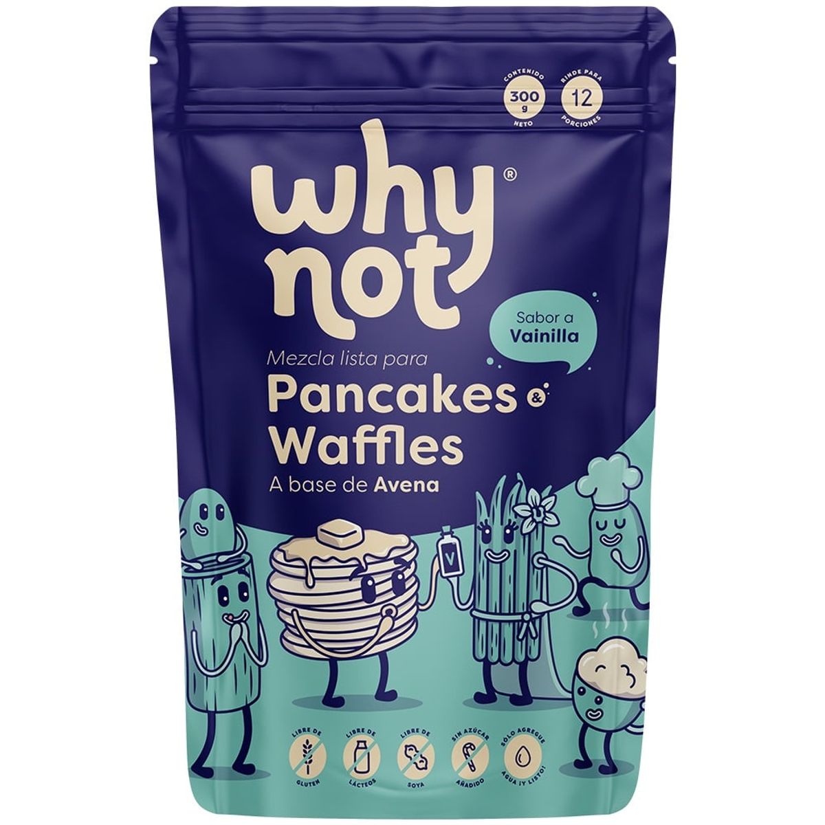 WHY NOT - Mezcla Pancakes & Waffles Why Not Sabor Vainilla 300G