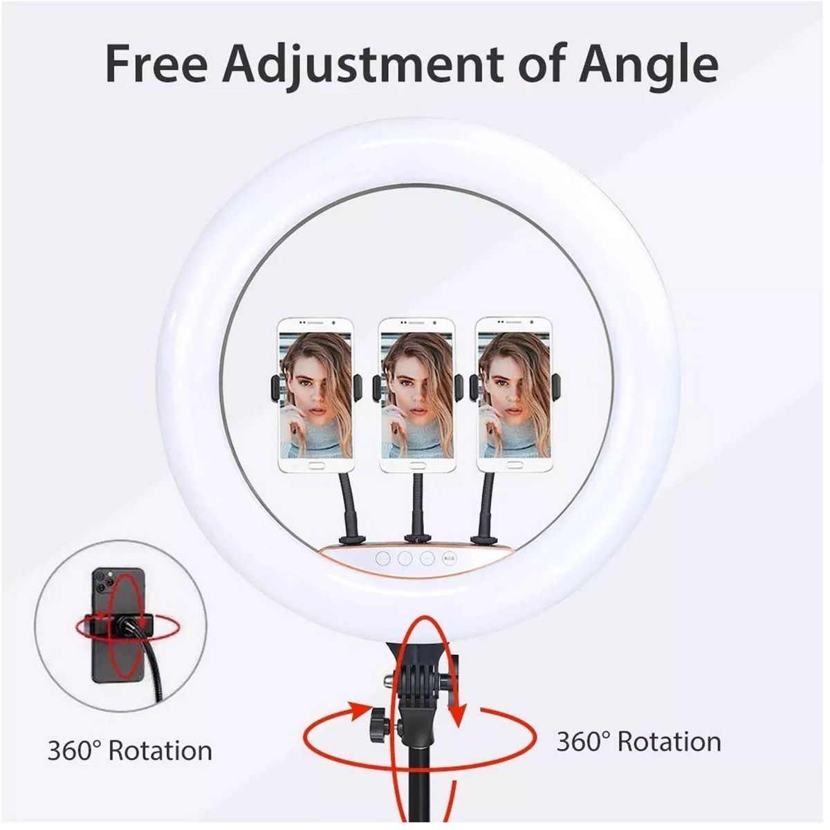 ONE PIXEL - Aro de luz led 45 cm foto selfie + trípode y soporte celular