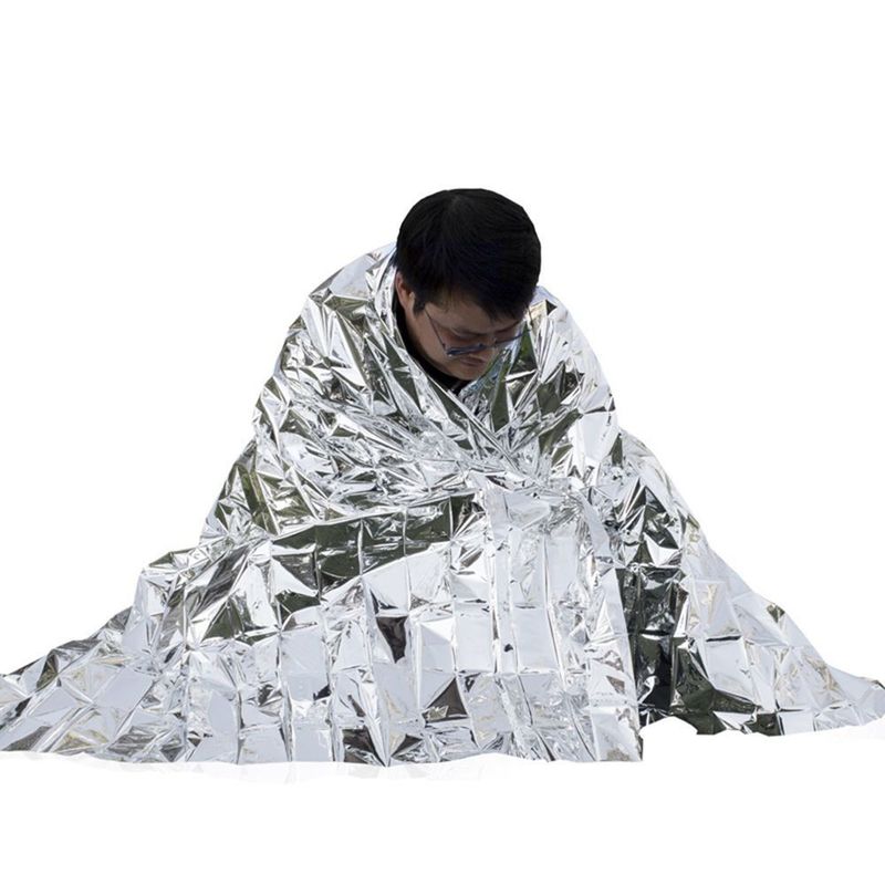 GENERICO - Manta Térmica Camping Dormir Supervivencia Emergencia plata