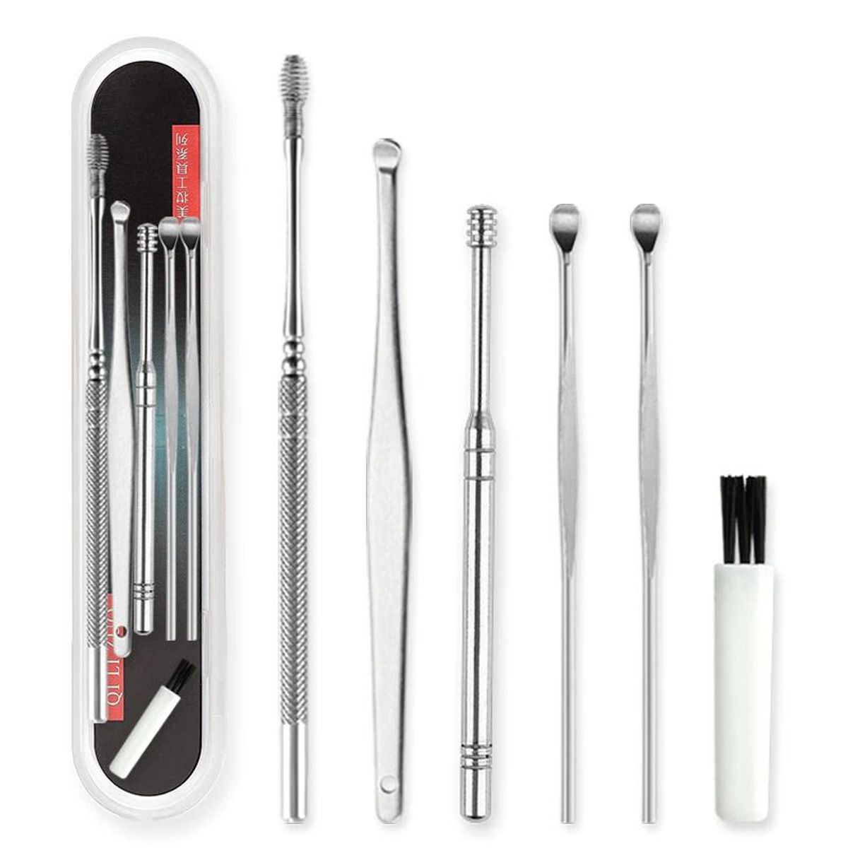 GENERICO - Set Limpiador Espiral Extractor Cera Oídos Cucharillas Kit
