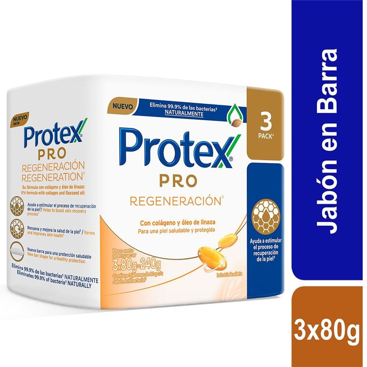 PROTEX - Jabon Protex Pro-Regeneracion X 3Und X 80G