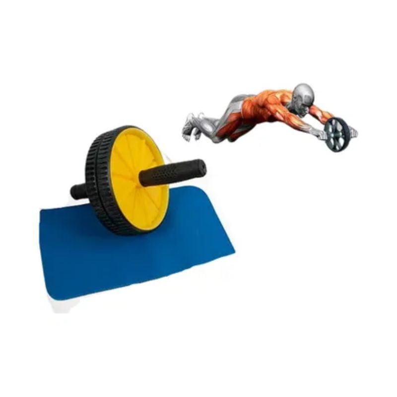 GENERICO - Rueda Abdominal Con Tapete Rodillo De Ejercicios