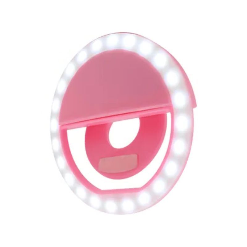GENERICO - Aro De Luz Selfie Para Celular Recargable Rosado