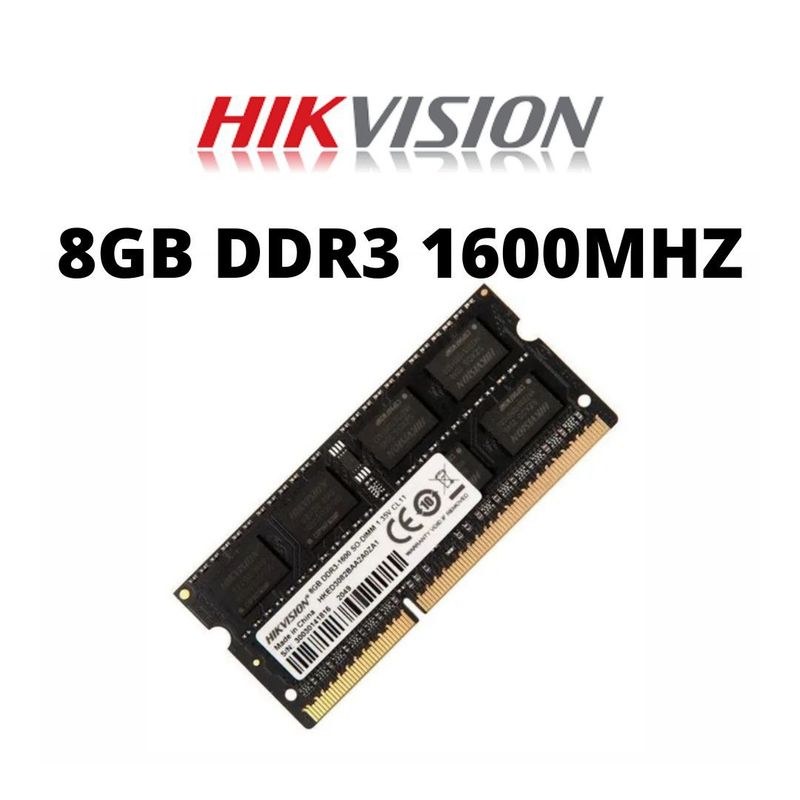 HIKVISION - Memoria Ram Hiksemi Ddr3 1600mhz 8gb Sodimm Hiker Hsc308s16z1
