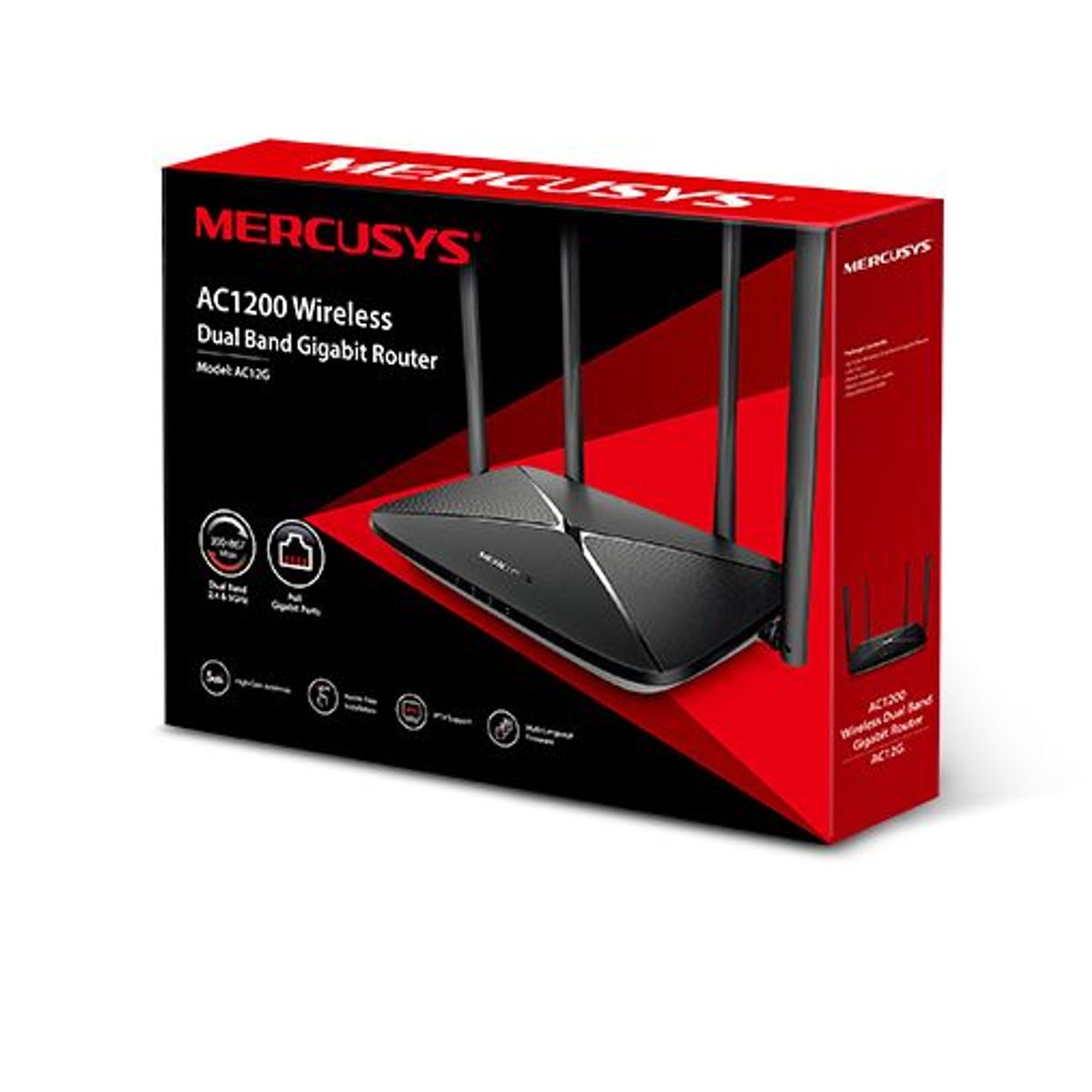 MERCUSYS - Router  Ac12g, Mercusys Gigabit Wifi De Banda Dual Ac1200