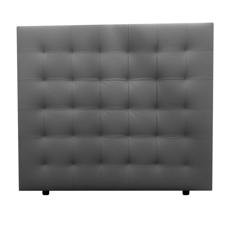 NEW CONFORT - Cabecero entero Squares 160x120 Ecocuero Gris