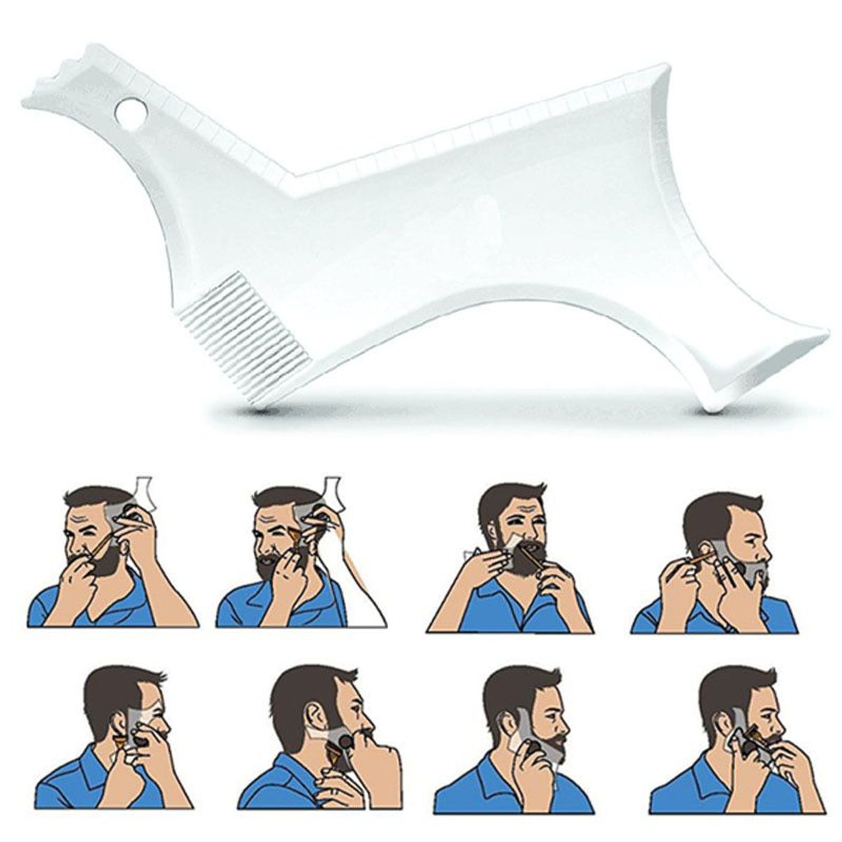 GENERICO - Plantilla Para Dar Forma  La barba color transparente