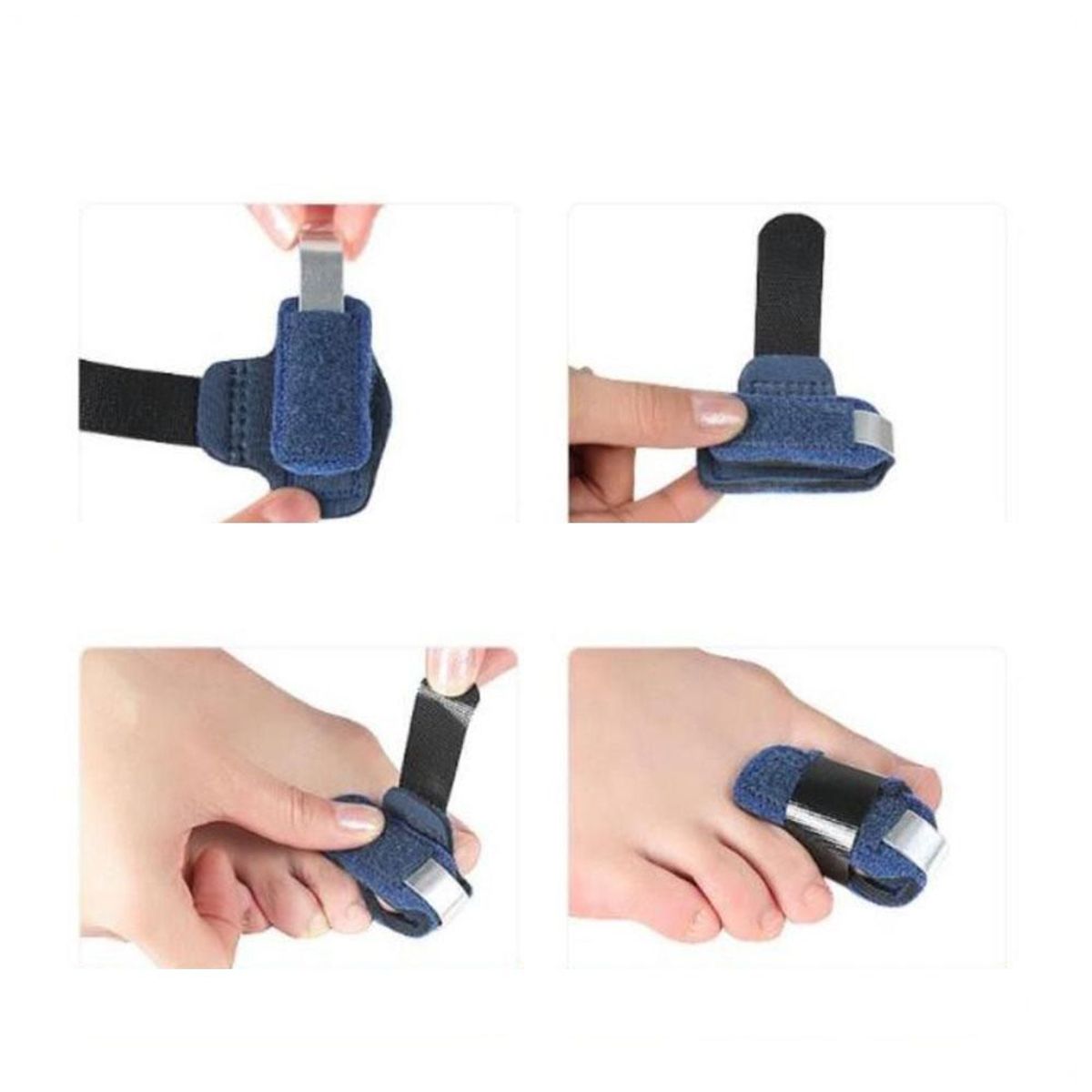 GENERICO - Férula Para Dedo Del Pie Con Tira De Aleación Integrada color azul