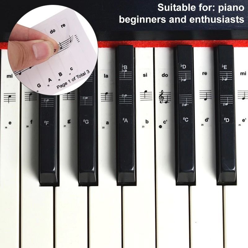 GENERICO - Pegatinas Para Piano De Pvc.