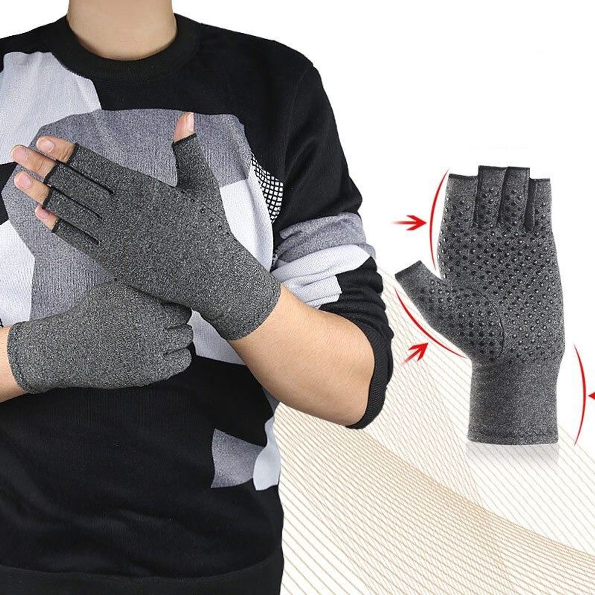 GENERICO - Guantes De Compresion Para Alivio Del Dolor Articula talla L