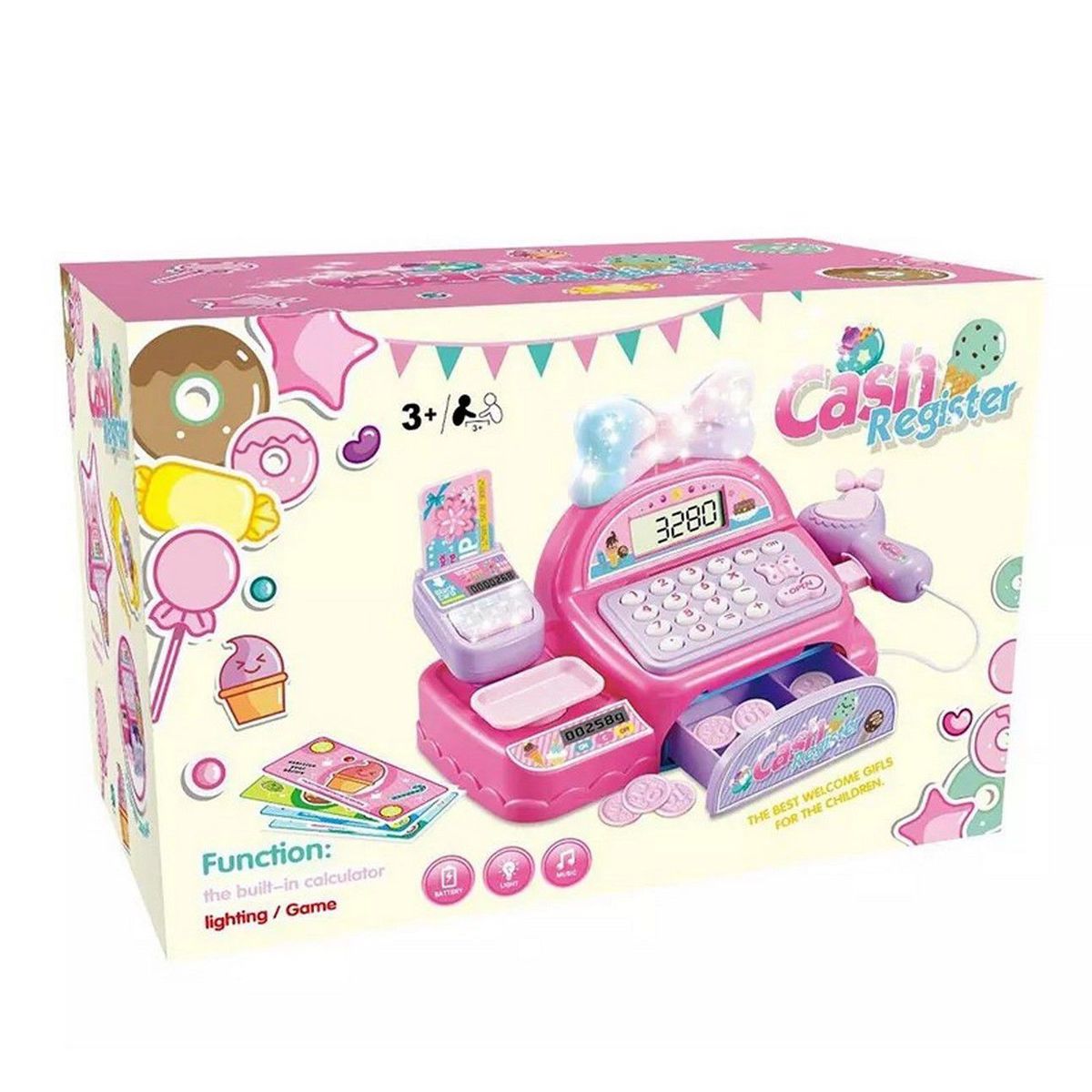 DAYOSHOP - Caja Registradora De Juguete Para Niña Con Accesorios