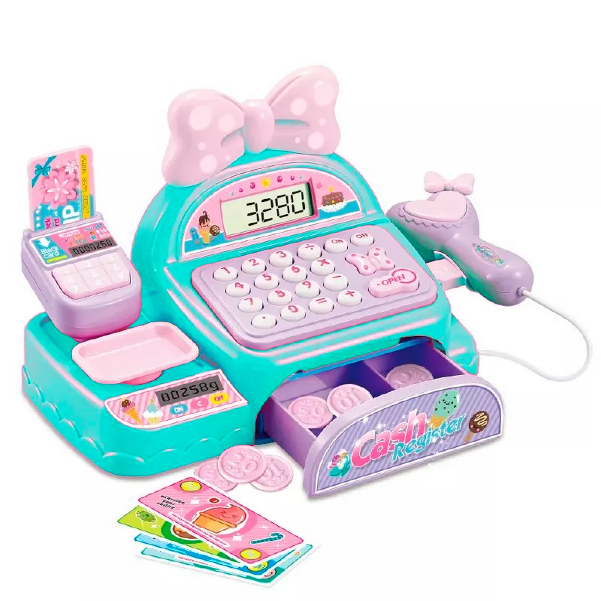 DAYOSHOP - Caja Registradora De Juguete Para Niña Con Accesorios