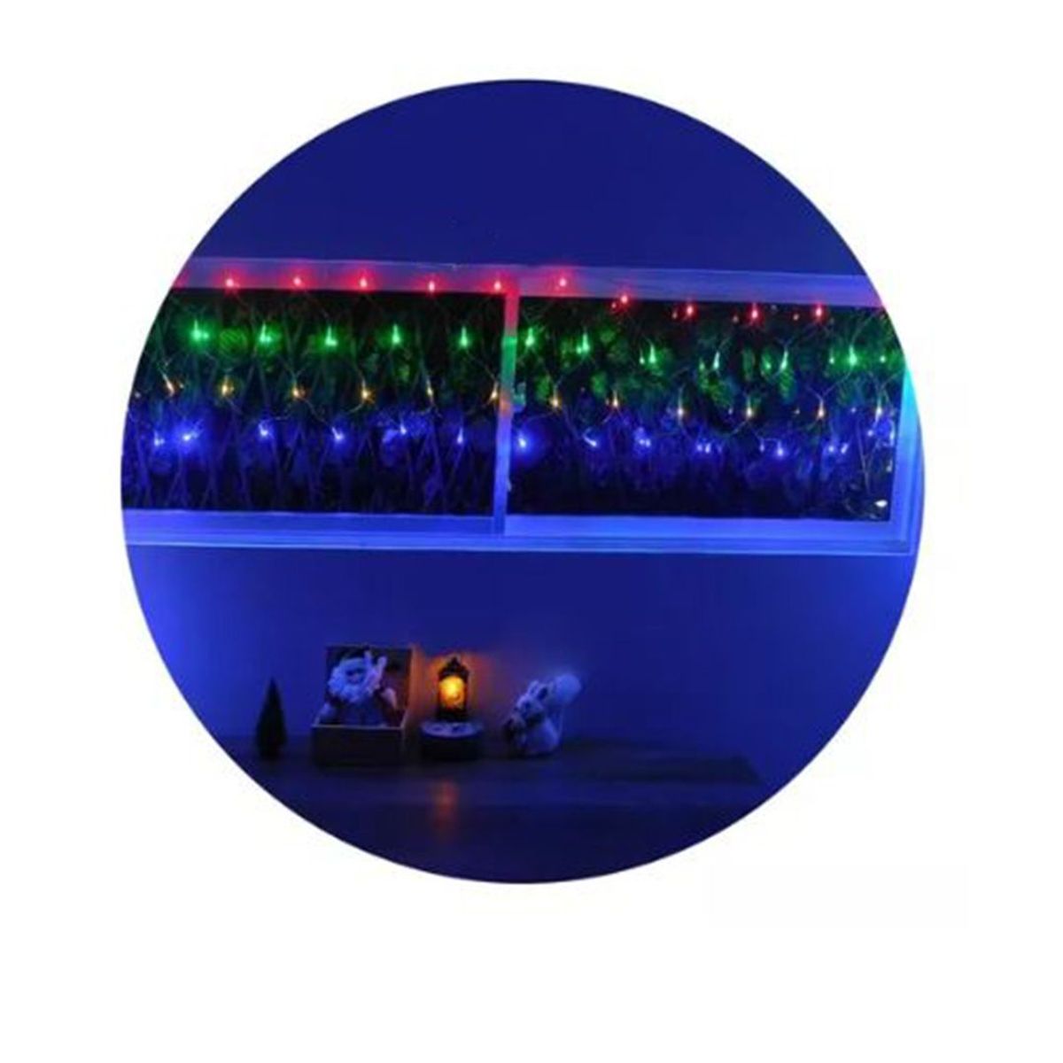 AMERICO SHOP - Extension Luz Led Cenefa 100 LED 3m x 45 cm Multicolor Navidad