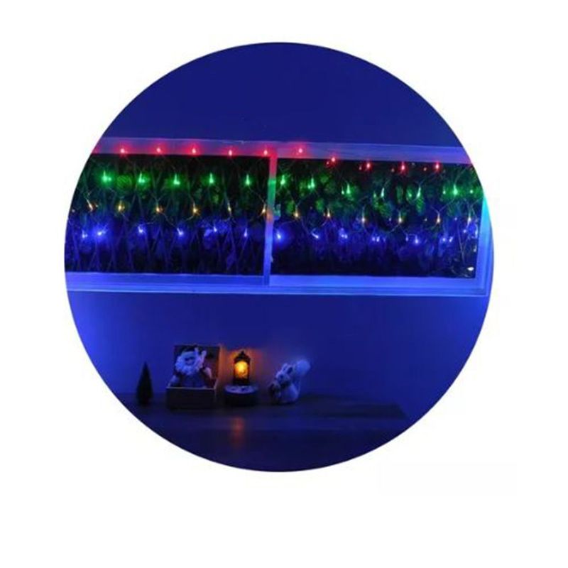 AMERICO SHOP - Extension Luz Led Cenefa 100 LED 3m x 45 cm Multicolor Navidad