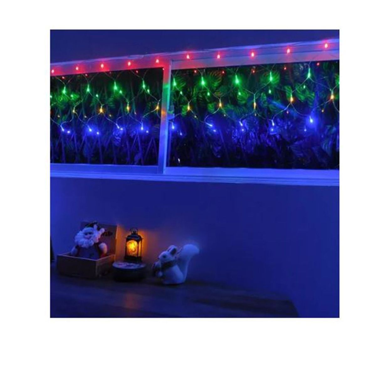 AMERICO SHOP - Extension Luz Led Cenefa 100 LED 3m x 45 cm Multicolor Navidad