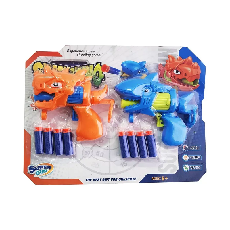 DAYOSHOP - Duo Pistola Lanza Dardos Nerf Multiples Juguete Niño 0599-81