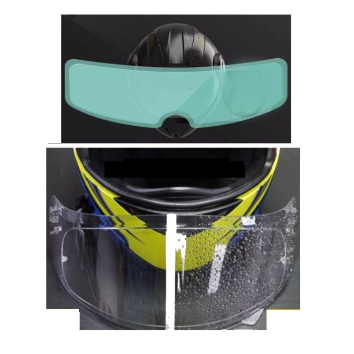 GENERICO - PELICULA ADHESIVO PARA CASCO DE MOTO VISOR ANTI LLUVIA