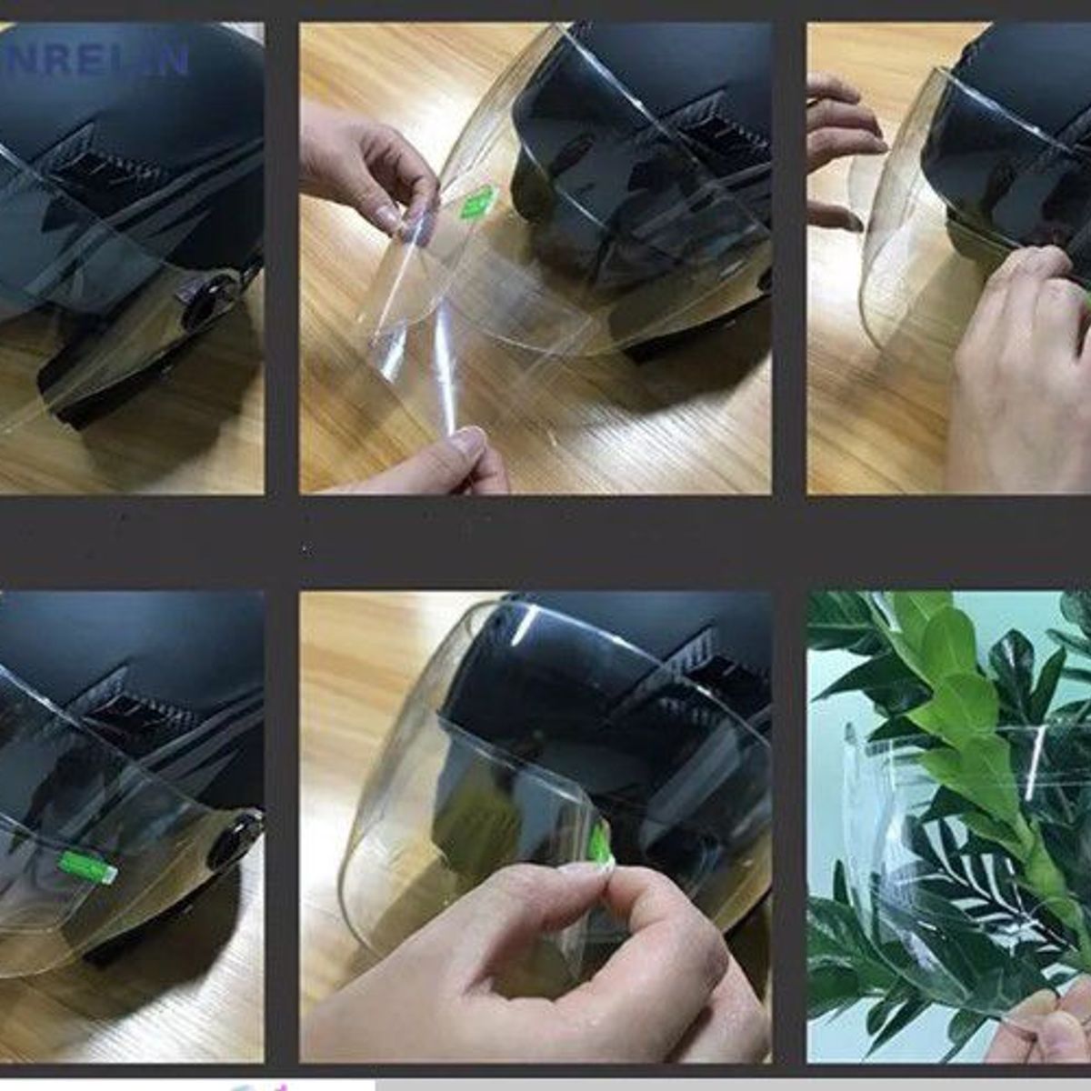 GENERICO - PELICULA ADHESIVO PARA CASCO DE MOTO VISOR ANTI LLUVIA
