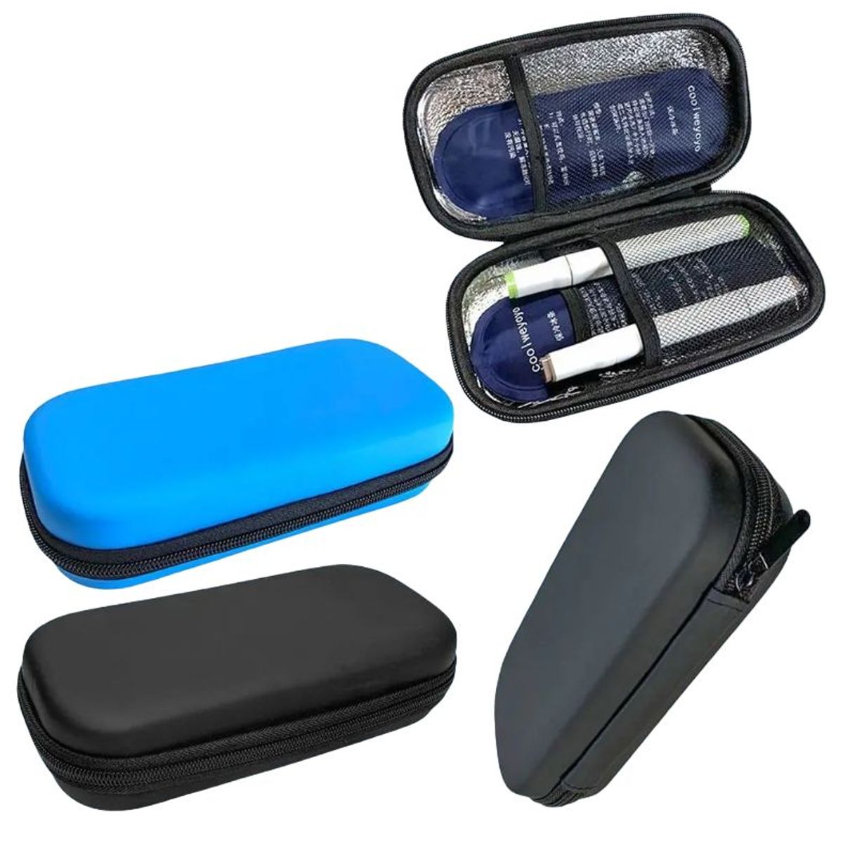 GENERICO - Estuche Rigido Refrigerante  Porta Insulina + 2 Geles   Azul
