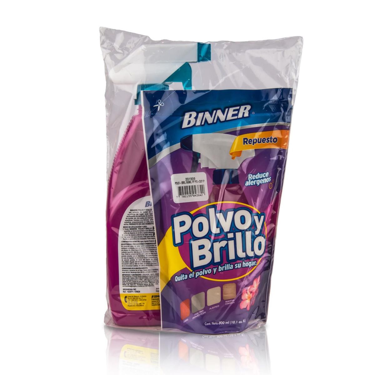 BINNER - Kit Limpiador Polvo y Brillo BINNER 500ml más Doypack 300ml